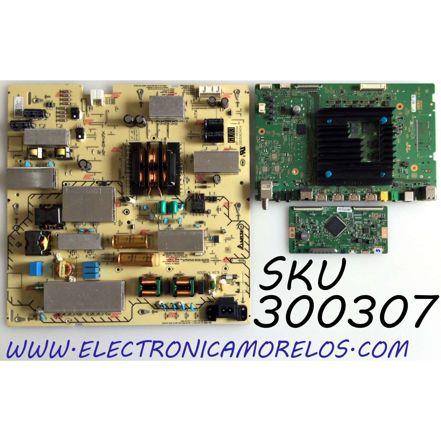 KIT DE TARJETAS PARA TV SONY BRAVIA 4K·UHD·HDR / MAIN A5015305A 058 / 1-003-740-21 / T-CON 6299A / 6870C-0840A / 1-007-129-11 / FUENTE 100442421 / AP-P484AM / 2955063404 / PANEL YSAF075CNG01 / DISPLAY LC750EQYV (SN)(A1) / MODELO XBR-75X800H / XBR75X800H